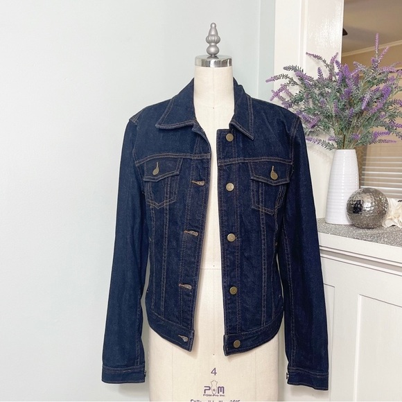 Ralph Lauren Dark Denim Trucker Jean Jacket Small - Picture 5 of 9